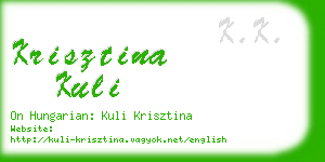 krisztina kuli business card